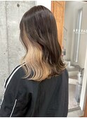 レイヤーカット×ブリーチを使ったインナーカラー☆表参道