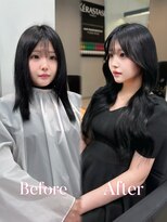 ラピス 福岡天神店(Lapis) ブルーブラック×エクステ80枚