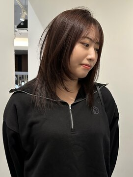 デコ(DECO) 【ayano】レイヤーカット/ピンクブラウン/縮毛矯正