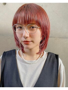 アンティ(ANTI) 30代ハイトーン×酸性ストレート　顔まわりレイヤー