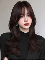 サロンドアイ(salon de i)&nbsp;重め韓国ロング × ワインブラウン