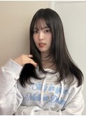 ミルクティーブロンドダークブルーデジタルパーマ原宿