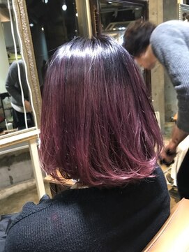 サロンドミルク 原宿(salon de MiLK) サロンドミルク原宿　タンバルモリピンクパープルグラデーション