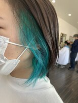 ヘアメイク エイト キリシマ(hair make No.8 kirishima)&nbsp;《hair make No.8・中村》デザインカラー×エメラルドグリーン