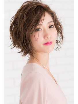 ミエル ヘア 新宿(miel hair) 〈mielhair新宿〉ナチュラルウェーブボブ