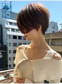 ショート×ハイライト白髪ぼかし×マチルダボブ[心斎橋]