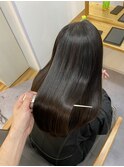 20代30代40代ストレートアッシュベージュ髪質改善艶感カラー