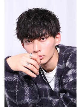 ネイビー(NAVY) 無造作束感波巻きパーマ