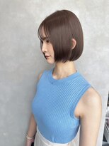 ロイ(Roi)&nbsp;大人可愛い丸みボブミルクティーブラウン20代30代40代