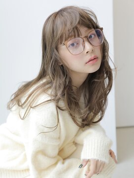 ラックスビー オオサカ  梅田茶屋町店(LUXBE OSAKA) フェミニン×ミックスウェーブ ブリーチなし透明感カラー