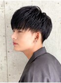 黒髪マッシュナチュラルマッシュメンズヘア韓国ツーブロック