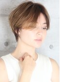 ショート・ボブ/丸顔/前髪なし/絶壁解消/30代/40代/50代/くびれ