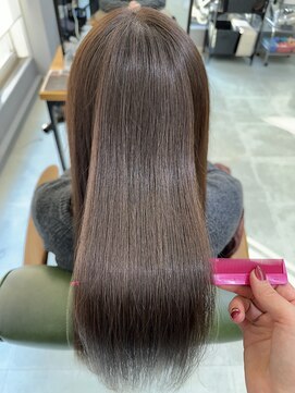 ヘアーアンドビューティーザ エフ(Hair Beauty the F) *艶髪_髪質改善カラー_アッシュブラウン_m145
