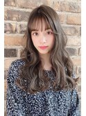 ふんわりカールヘルシースタイルルーズヘアショコラアッシュ