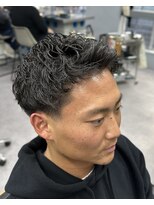 アイコン ブルー メンズ(I-CON #blue MEN'S)&nbsp;ショートラルフカール×テーパーフェード【池袋フェード】