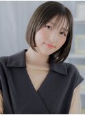 艶髪オリーブアッシュ切りっぱなしミニボブc6上尾20代30代40代