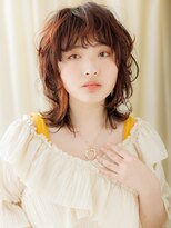 カバーヘア ブリス 志木南口駅前店(COVER HAIR bliss)&nbsp;イヤリングカラーミディアムウルフクラゲヘアーZ志木10代20代