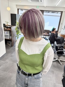 エンブリーチ バイ タグ 樟葉(enn. bleach by t.a.g) ホワイトグレー×パープルデザイン