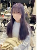 イメチェン/レッドブラウン/フルバング/似合わせカット/原宿駅