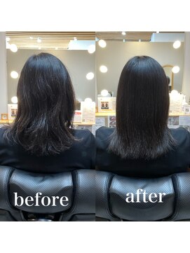 ツヤと髪 クリム(crim) クセ髪ヘアエステ　ミディアム　白髪染め　30代 、40代、20代