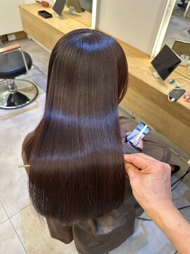 ジーナ 船橋(Zina) 髪質改善＊ロングレイヤーグレーベージュ＊美髪【Zina船橋】