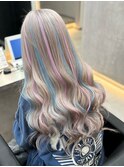 やまでぃーハイトーンブリーチ&ダブルカラーエクステ髪質改善