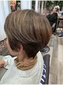 白髪ぼかし×似合わせカット