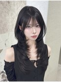 グレージュ/レイヤーカット/ハッシュカット/オリーブベージュ/栄