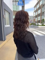 フィット ヒュー 千葉(fit hue) ミルクティーブロンド/ダークブルー/デジタルパーマ/千葉駅