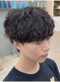 渋谷シャドウパーマ無造作パーマルーズパーマメンズマッシュ