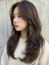 リコ ヘアアンドリラクゼーション 名駅店(LICO HAIR＆RELAXATION)&nbsp;レイヤーカット　オリーブベージュカラー　名古屋駅/名駅