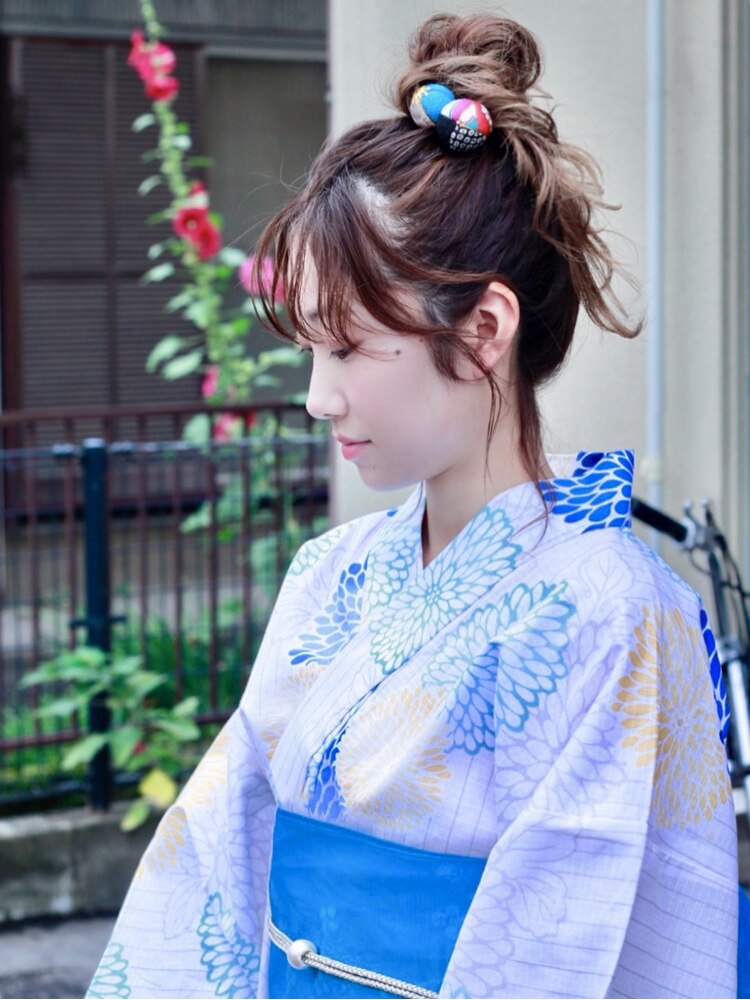 おめかしルルベちゃん ふちどり パープル お団子ヘアー