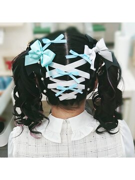 ヘアーメイク ティアラ(Hair make Tiara) リボン×ツインテールヘア☆+゜