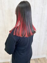 ラッズプラスエイチ(Lads+h)&nbsp;インナーカラー　レッド