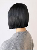 スリムストレートボブブルーブラック_くびれヘア_ba370521