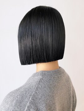 アイティーバイアルバム 八王子店(IT by ALBUM) スリムストレートボブブルーブラック_くびれヘア_ba370521