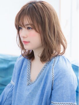 ベイルーム(BAYROOM by HONEY omotesando) 大人可愛い20代30代40代小顔ふんわりミディ×シアーベージュ