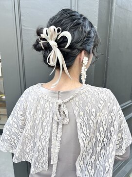 ヘアーアイスカルテット(HAIR ICI QUARTET) もこもこベロアリボンアレンジ