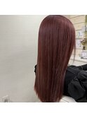春におすすめ!ブリーチなし、チェリーピンクカラー