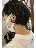 ブルージュ×ぎゃう×パールグレー×スローカラー×前髪カット