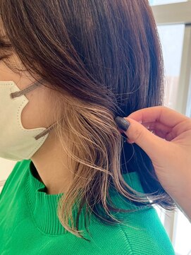 ピピバイヨーク(pipi, by yoke.) インナーカラー/イヤリングカラー/ブラウン/ベージュ