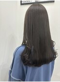 20代30代40代ブルーカラーロング小顔毛先パーマ耳掛け美肌