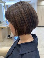 アッシュ 仙川店(Ash)&nbsp;大人可愛い20代30代40代50代 丸みショートボブ ヘルシースタイル