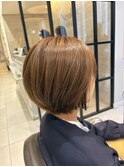 大人かわいい　丸みショートボブ  銀座