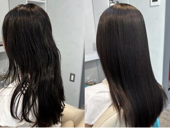 リッコ 横浜(ricco)の写真/《髪質改善完全特化型サロン》髪へのダメージを抑える酸性ストレート☆しっとり毛先まで潤うストレートに♪