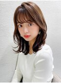 ミディアムウルフひし形シルエットひし形ボブヨシンモリ