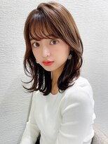 アフロート エル 大阪(AFLOAT L) ミディアムウルフひし形シルエットひし形ボブヨシンモリ