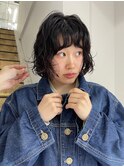 ニュアンスパーマ × オン眉ボブ