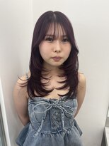 ゴウトゥデイシェアサロン 町田店(GO TODAY SHAiRE SALON)&nbsp;カシスピンク×ミディアムレイヤー【町田】