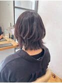 レイヤーカットくびれミディアムスタイル小顔似合わせカット